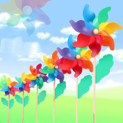 Whirligig Wood Stick Yard Ornaments Wind Spinner Windmill Garden Decor Kids Toy