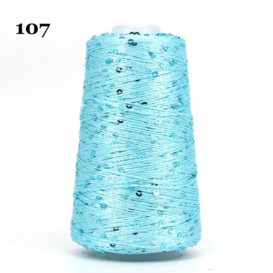 Sequin Cotton Yarn: 50g Fancy Skein for Hand & Machine Knitting