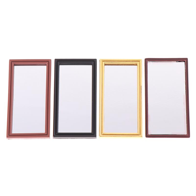 1Pc 1/12 Dollhouse Miniature Mirror Wall Room Mirror Doll House Accessories