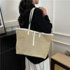 Summer Large-capacity Straw Woven Bag Women's New Commuter Shoulder Bag Seaside Beach Woven Portable Tote Bag