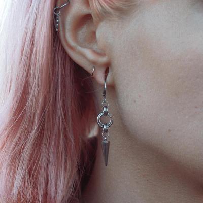 Punk Jewelry Spiked Earrings Earrings for Women Grunge Chain Accessories Drop Earrings Korean Fashion Jewelry Goth Earrings