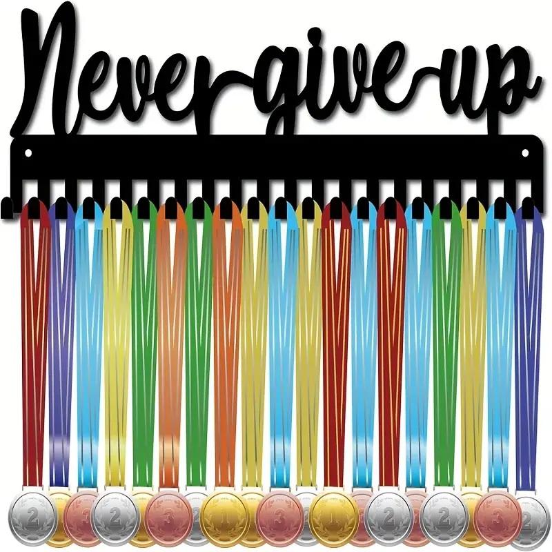 Metall Medaillenhalter Display Aufhänger Rack Sportmedaille Wandhalterung Mit 20 Haken Schlüsselhalter Dekorative Haken Heim Büro Dekoration