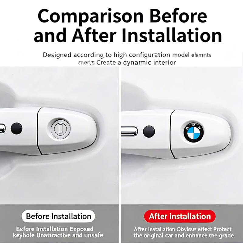 For BMW M X1 X3 2/4pcs Car Door Lock Keyhole Protector Stickers For BMW M 1 3 Series X3 E46 E90 E60 F30 F10 E39 E36 F20 G30 G20 E87 E92 E91 E30