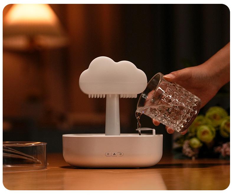 USB Rain Cloud Humidifier: Aromatherapy Diffuser with Seven-Color LED for Home and Bedroom