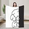 Cute GANADI Blankets Warm Aesthetic Plush Throw Blanket For Couch Bed Airplane Travel Flannel Bedspread Bed Cover