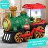 Kids Electric Locomotive Train Retro Colorful Light Music Children Spray Steam