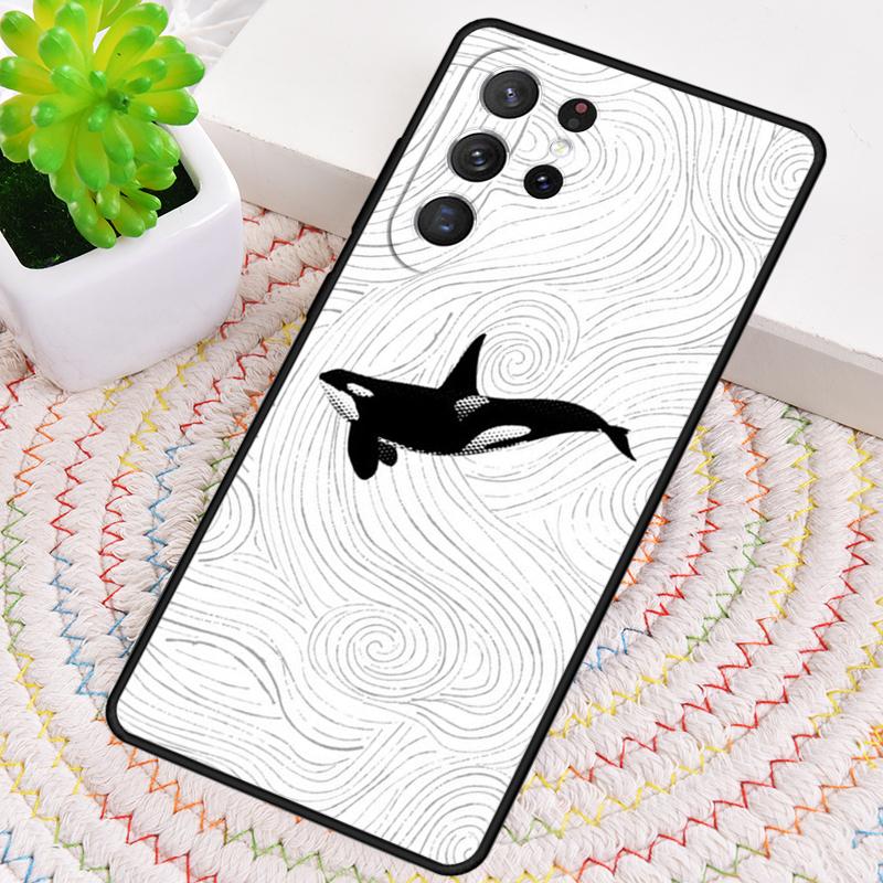 Killer Whale Silicone Phone Case For Samsung Galaxy note 10 pro S26 S25 S24 S23 S22 S21 Plus S25Ultra Capa Cover
