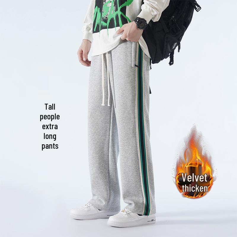 Herren 2024 Extra lange Baumwoll-Sweathose für große Männer: Jugendsport Winter Freizeit Hose