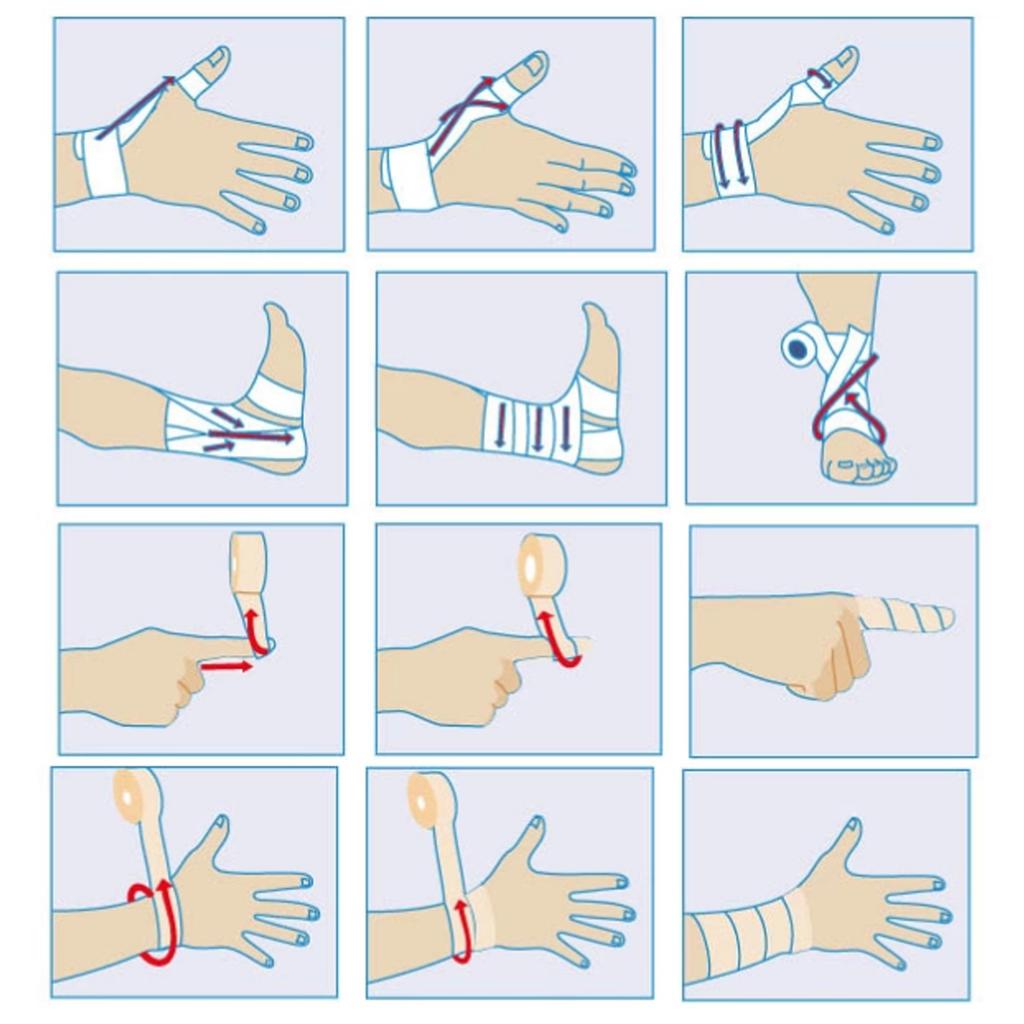 Elastisch dick 6 Rollen Selbstklebeband, Verband, dehnbar, Typ,