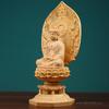 Shakyamuni Buddha Statue for Home and Office Decor, Wood Hand Carving Crafts, Sitting Lotus Sculpture, Fengshui Decoration, 1Pc
