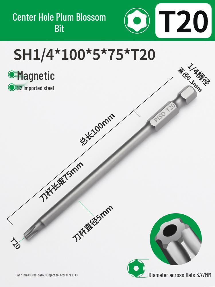 Hex Socket Air Impact Driver Bit Set: 1/4 Extended Wrench, Sizes 6T-30T, Electric Screwdriver, Strong Magnetic