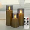 LED Electronic Candles Light Remote Control Timer Flicker Flameless Lamp Clear Acrylic Battery Powered Wedding Party Christmas