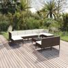 Day and Night - Day and Night Garden Furniture Set 10 Pieces and Brown Synthetic Rattan Cushions