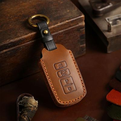 Leather Car Key Case Cover Shell for Toyota Corolla Camry RAV4 Highlander Auris CHR Avalon Land Cruiser Protected Fob Bag