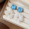 Exaggerated Acrylic Flower Earrings Temperament Ladies Stud Earrings Women Earrings  Spring Summer