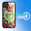 Cartoon Animal Fox Black For Magsafe Magnetic Phone Case For IPhone 16 15 17 Pro Max 11 12 13 14 Plus Cover