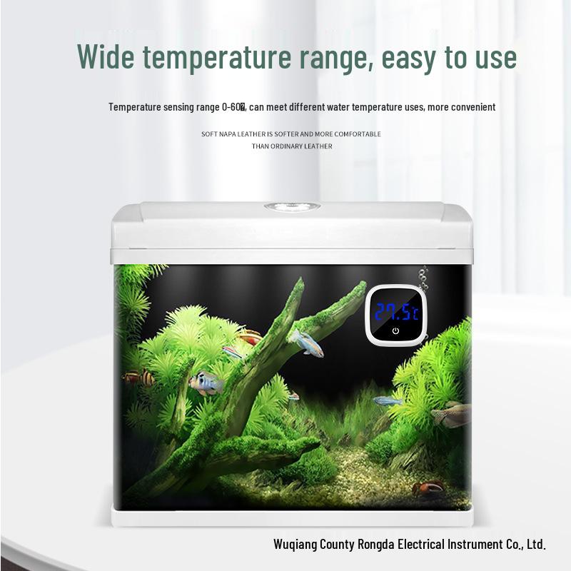 Smart Rechargeable Touchscreen Aquarium Thermometer - High-Precision Universal Fish Tank Temperature Meter