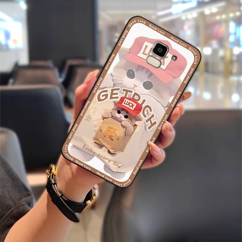 Shockproof Dirt-resistant Phone Case For Samsung Galaxy J6 2018/SM-J600F Durable Silicone Cartoon Anti-dust Soft case