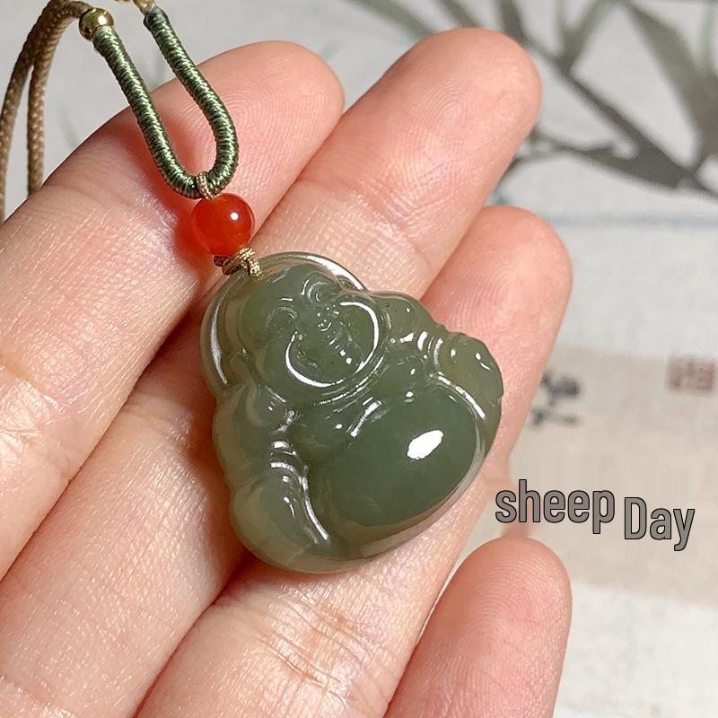 Hetian Jade Pi Xiu Anhänger Charm - Qingbai Stein Halskette für Paare