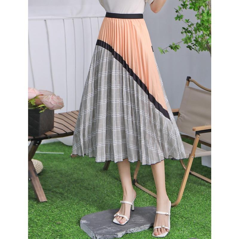 New skirt women s ebay skirt print is thin and sweet pleated One size fits all