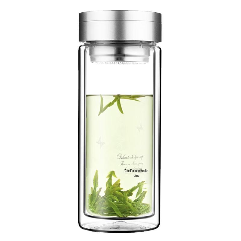 Fuguang Double Wall Borosilicate Glass Tea & Water Bottle with Infuser