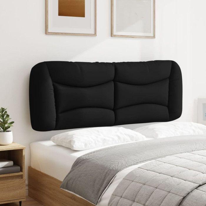 VidaXL Coussin de Tête de Lit, Oreiller de Lecture avec Fermeture à Glissière, Coussin de Lecture pour Lit Chambre, Noir 140 374578