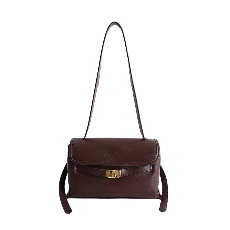 Retro large-capacity tote bag women s spring new personalized fashion Kelly shoulder messenger women s bag
