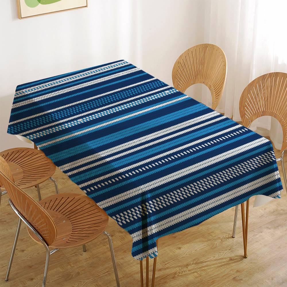 Christmas Pattern Table Stain Resistant Decorative Washable Polyester Tablecloths For Dining Table Parties And Wedding
