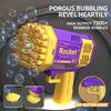 40 Hole Handheld Massive Foaming Space Light Bubble Machine Electric Children's Toys Without Battery Without Bubble Water