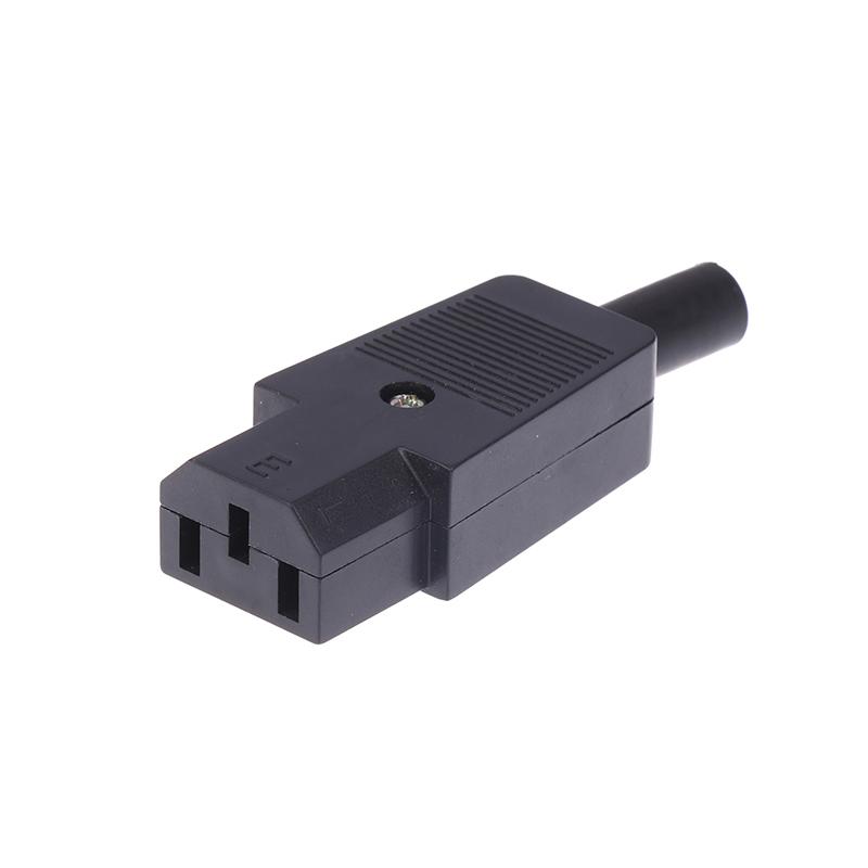 

16A 250V Черный Iec Прямой Кабельный Штекер Разъем C13 C14 Розетка Штекер Переподключаемый Силовой Разъем 3 Контакта Разъем Переменного Тока