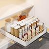 Yousheng Pull Out Cabinet Organizer Fixed with Adhesive Nano Film Punch-free Heavy Duty Slide Out Pantry Shelves Sliding Drawer Pantry Shelf
