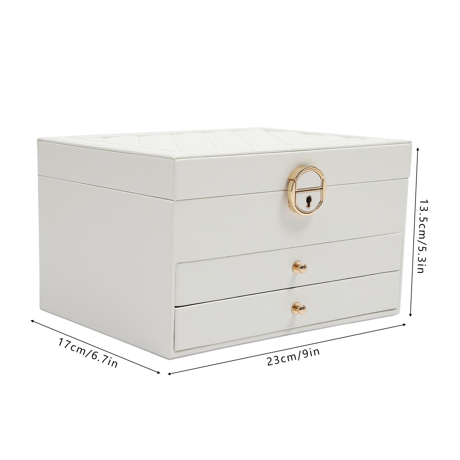 3-ярусный Органайзер для хранения Очков Солнцезащитных Очков Часов Аксессуаров для Очков Кейс-органайзер для Очков(Белый, 8 встроенных крючков) белый