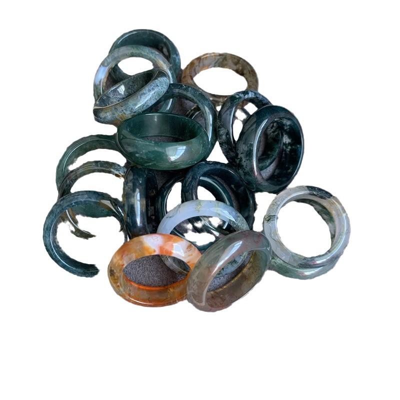 TXY50 Artistic Wildflower Agate Ring