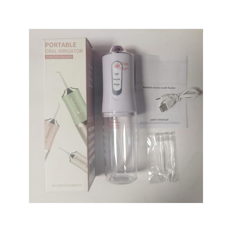 1PACK Cordless Electric Water Floss Kit with 4 Nozzles - 360 ° Rotatable Nozzle, USB Charging for Daily Dental Care and Gum Cleaning