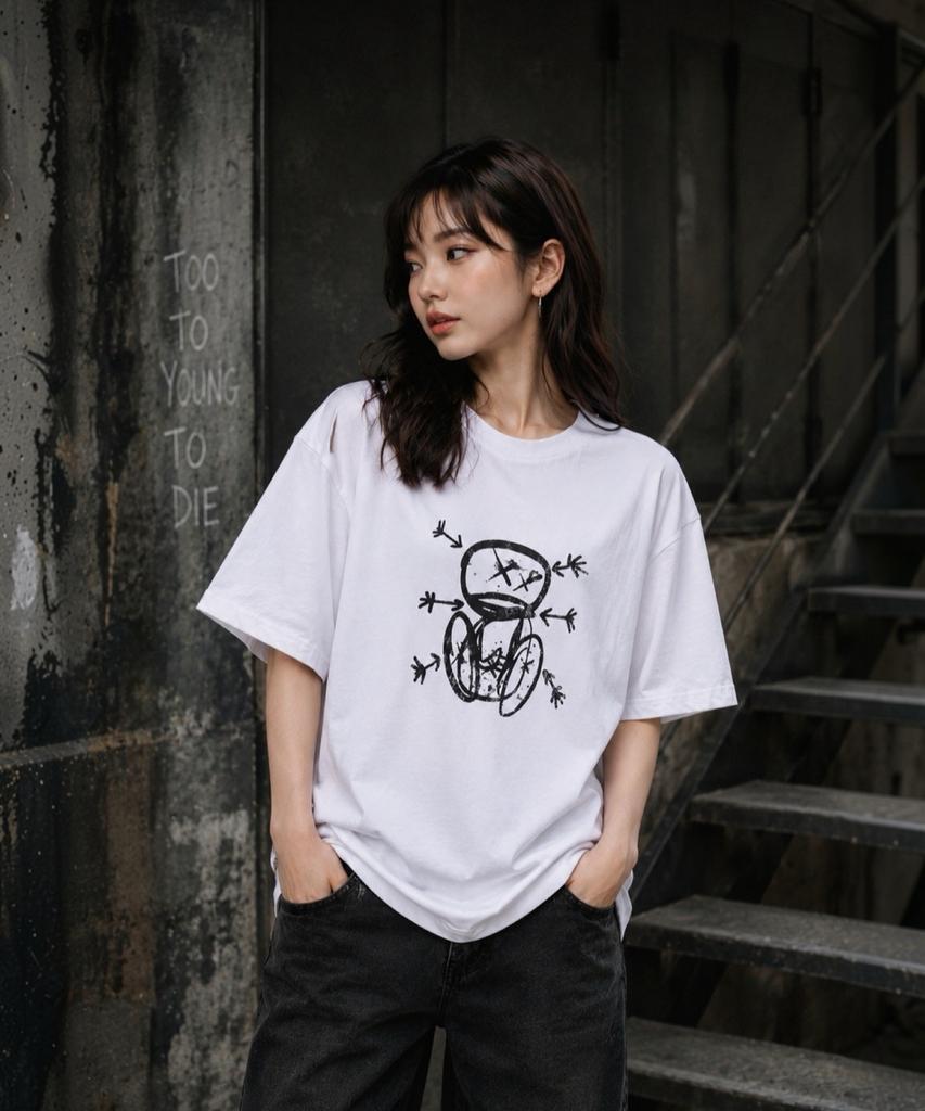 Suateu Stereotype Mono T-Shirt White