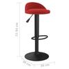 Bar Stool Wine Red Velvet
