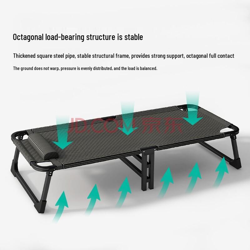 Portable Folding Iron Bed: Compact, Durable, Ideal for Office Naps & Rental Rooms