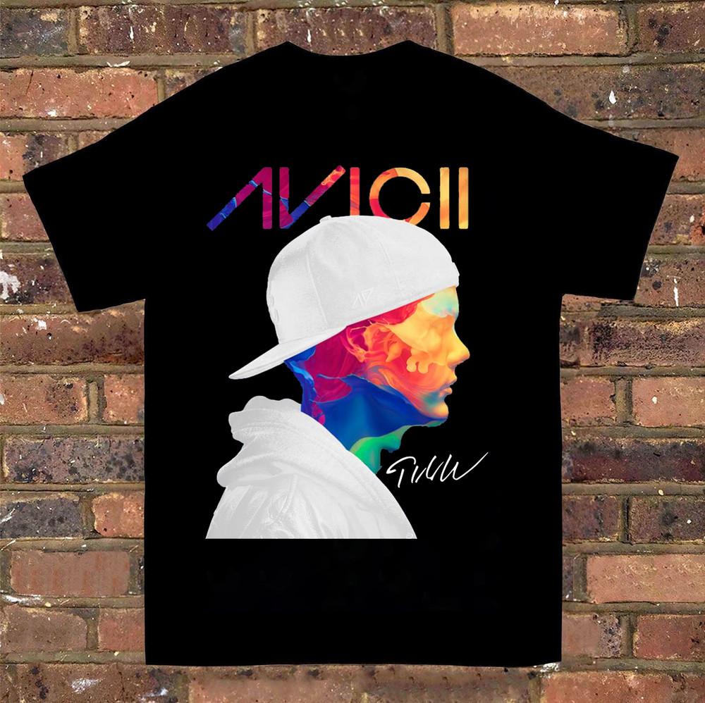 Collection Avicii Singer Short Sleeve Cotton Black All Size Unisex T-Shirt MD38 Unisex T-Shirt L