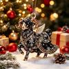 2D Flat Goat Hanging Ornament Christmas Tree Car Rearview Mirror Decoration Hanging Mascot Pendant Home Decoration