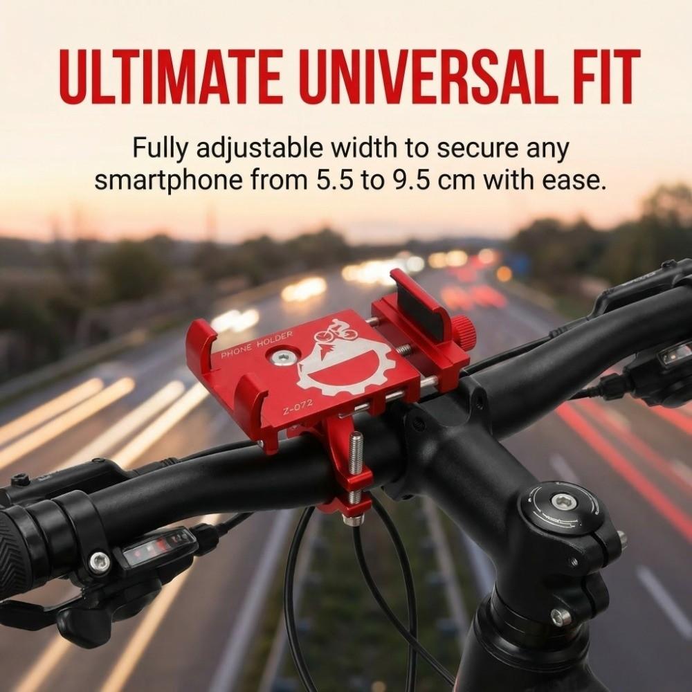 Red Bike Phone Mount Aluminum Alloy Motorcycle Phone Holder Bike Handlebar Phone Holder  Bicycle