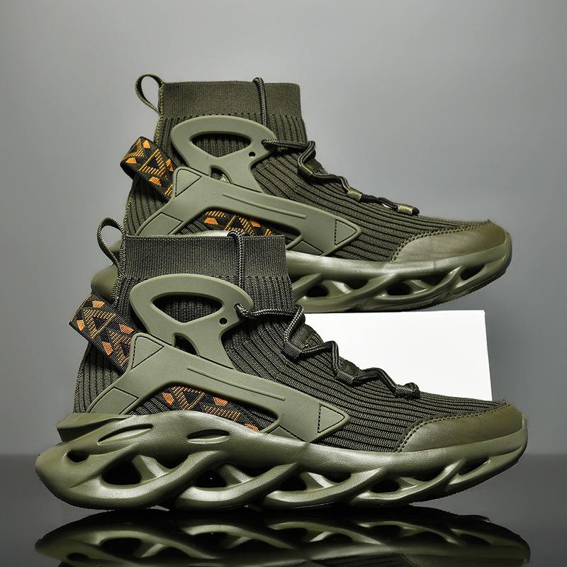 

Directly from the manufacturer men s high-top sports shoes large size flying woven shoes breathable support 2025 trend casual style 39