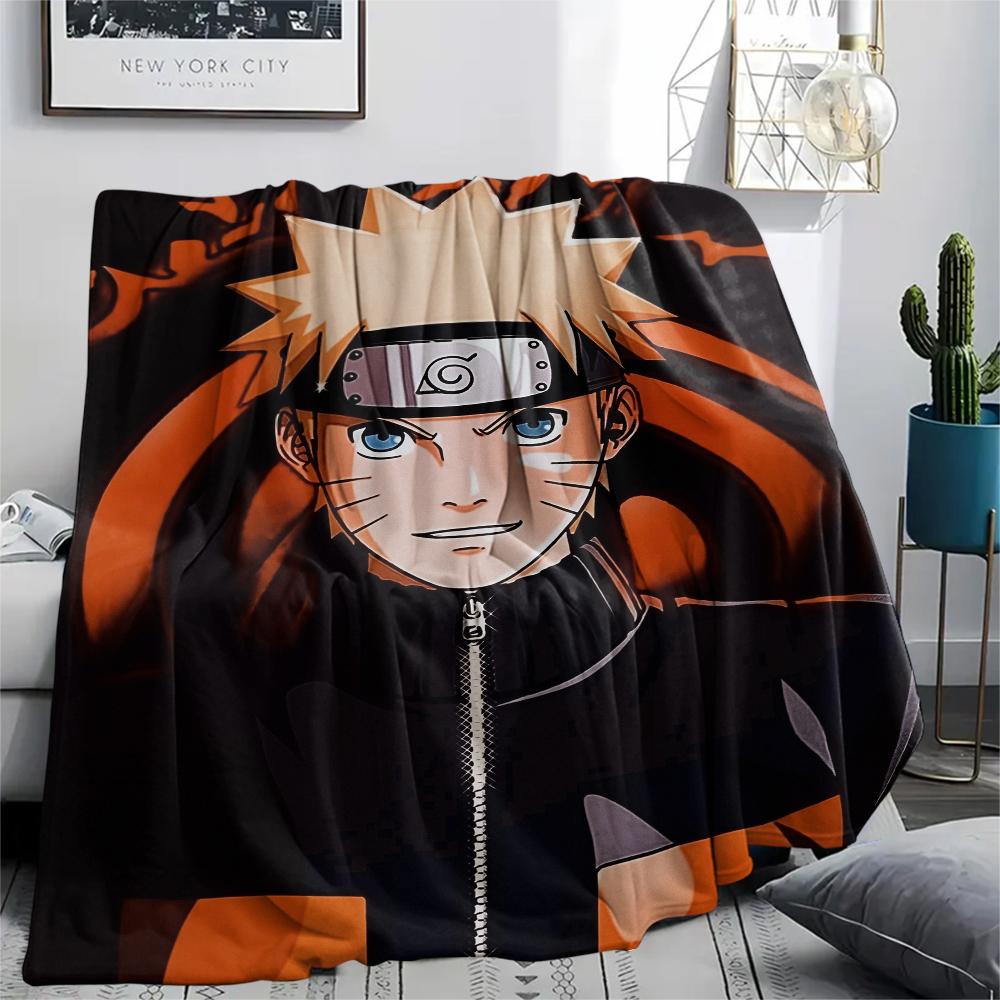 Cartoon Character Naruto pattern Flannel Blanket, High quality Comfortable for All Seasons, Home Decor, Warmth and Comfort, Perfect for Gifts.