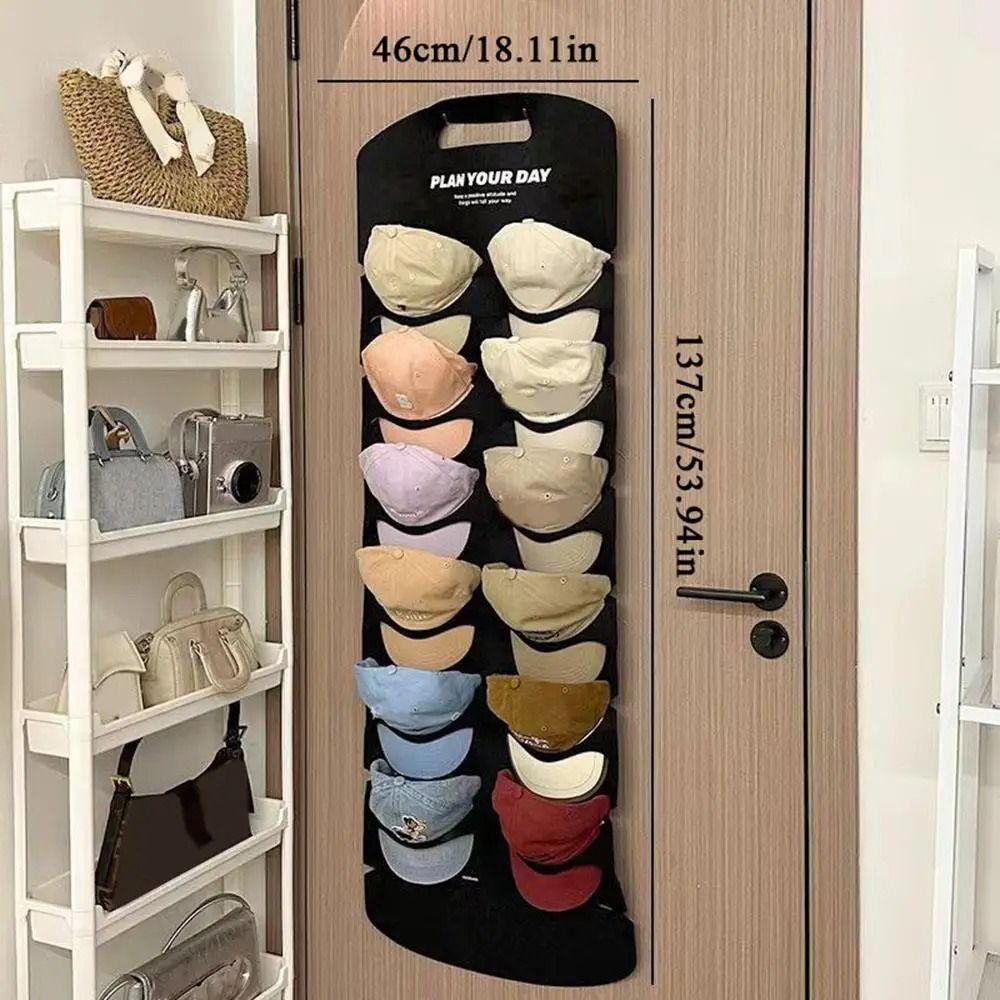 Visible Baseball Cap Storage Hanging Bag 6/12 Pockets Hat Organizer Hat Storage Holder Sunglasses