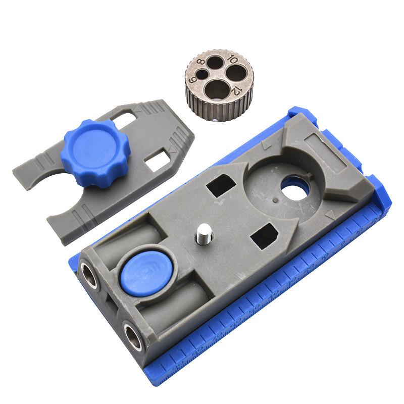 Oblique Hole Locator with Scale Markings for Woodworking and Board Connection