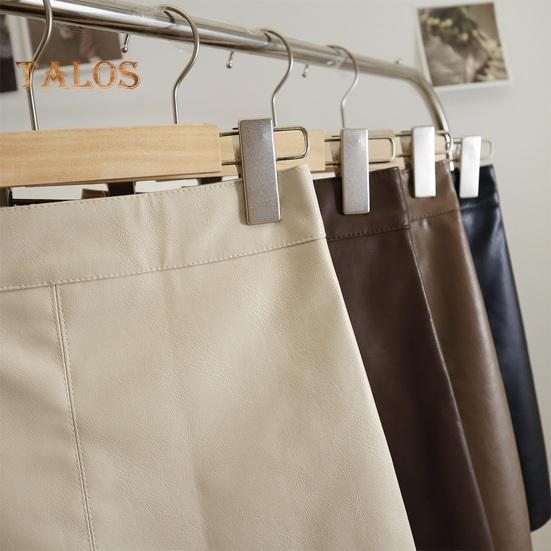 Mini Skirt A-Line High Waist Solid Color Women Skirt Autumn Winter Windproof Hip Wrapped Skirt Daily Wear