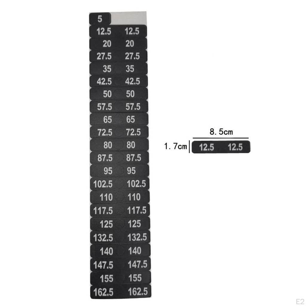 Weight Stack Labels, Tags 5 to 162.5 Number Stickers for Gym Machine Lifting