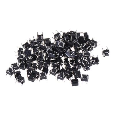 100Pcs 6X6X4.5Mm Panel Pcb Momentary Tactile Tact Push Button Switch