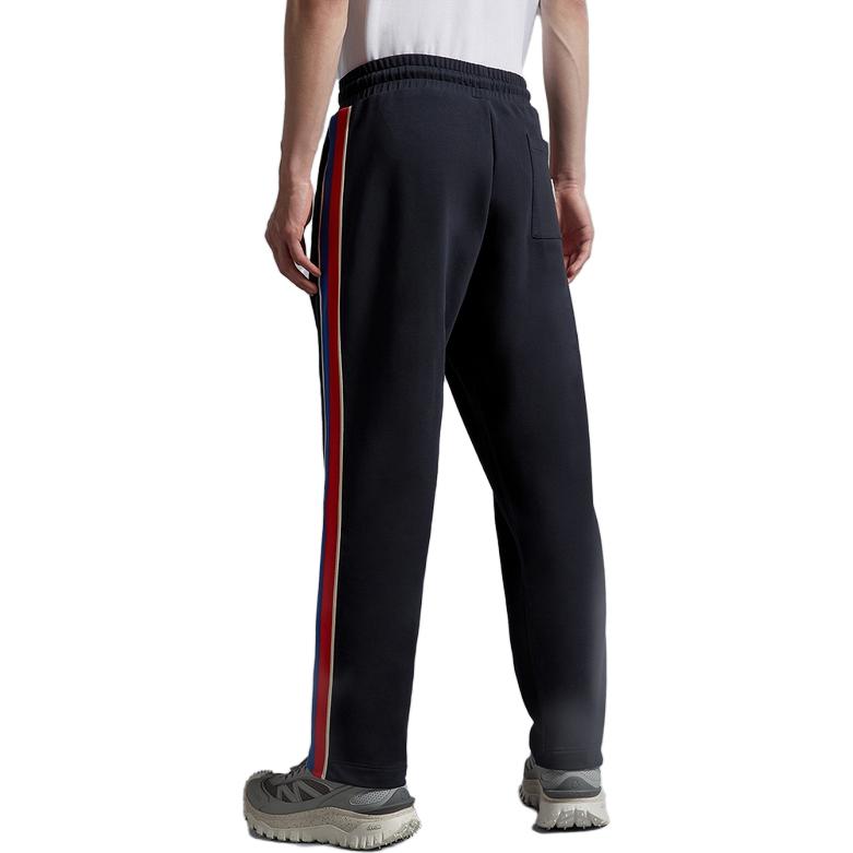 Moncler Ss23 Striped Drawstring Elastic Sports Pants Men bottoms Navy-Blue I10918H00034899YE778