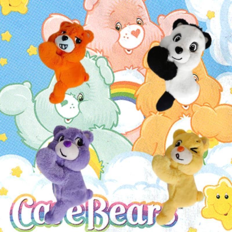 Adorable Plush Bear Refrigerator Magnet Cute Animal Novelty Rainbow Bear Toy Phone Stand