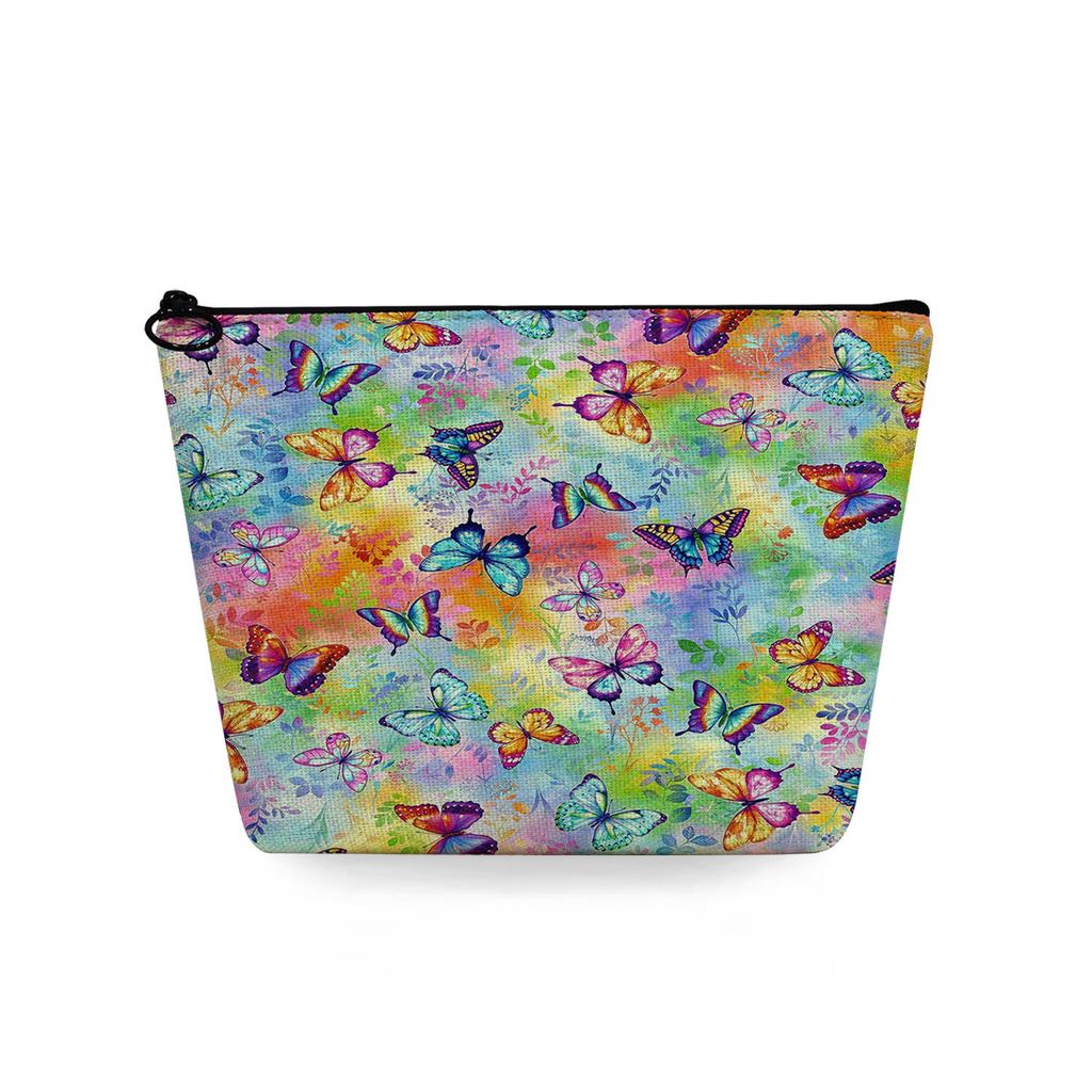 Women Butterfly Print Cosmetic Bag Toiletries Organize Travel Storage Case 6722